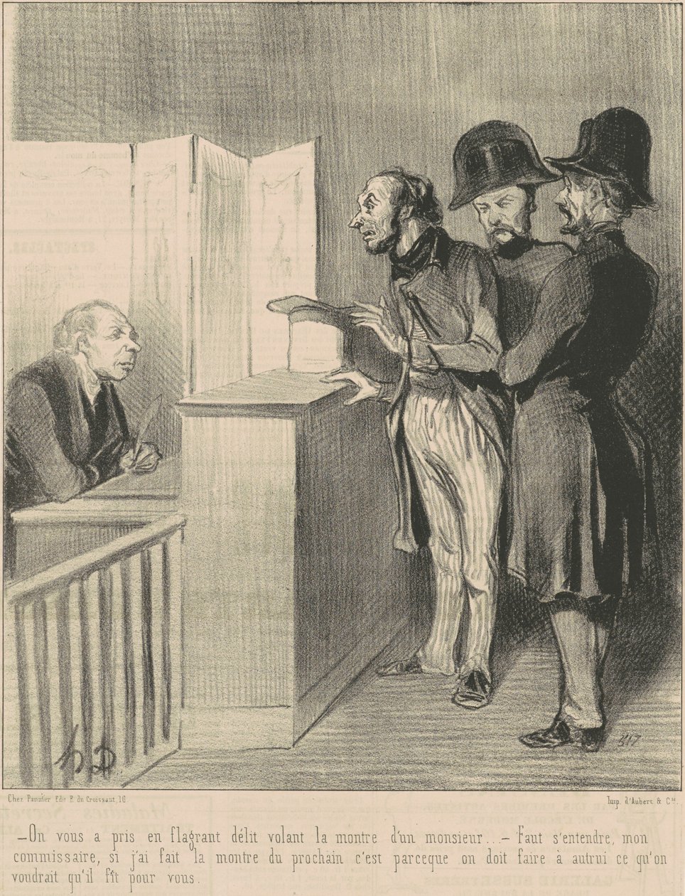 tetten értek... alkotó: Honoré Daumier
