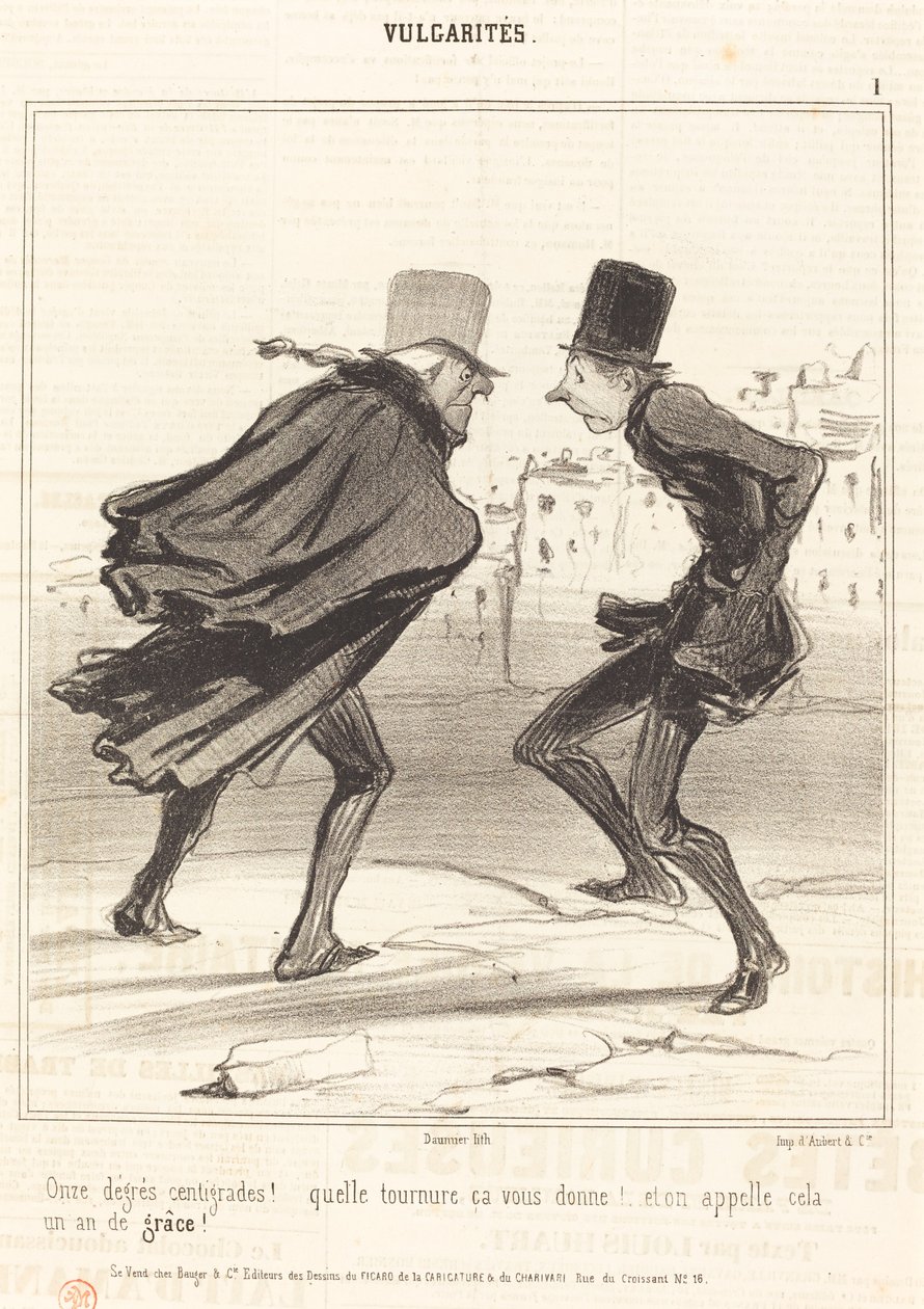 Tizenegy Celsius fok! alkotó: Honoré Daumier