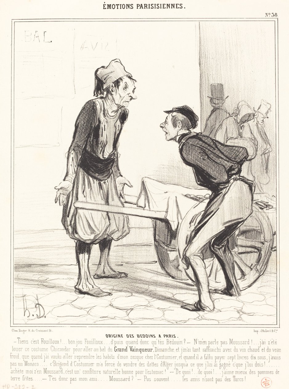 A bedoinok származása Párizsban alkotó: Honoré Daumier