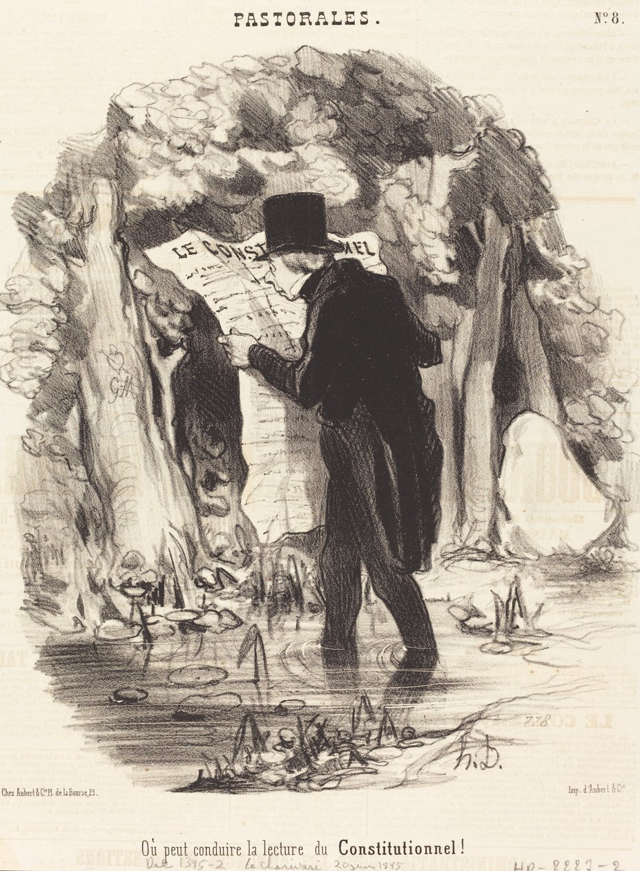 Vagy vezetheti az Alkotmány olvasását! alkotó: Honoré Daumier