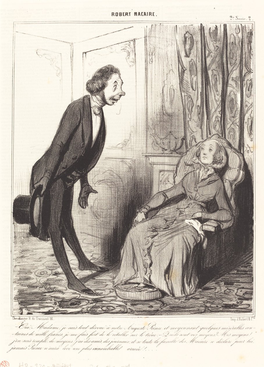 Igen, asszonyom, teljesen oda vagyok a mi... Hercegünknek... alkotó: Honoré Daumier