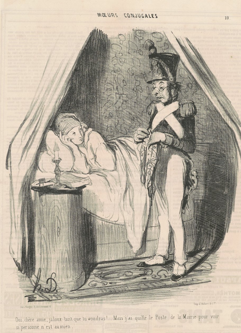Igen, kedves barátom, féltékeny, amennyire csak akar! alkotó: Honoré Daumier