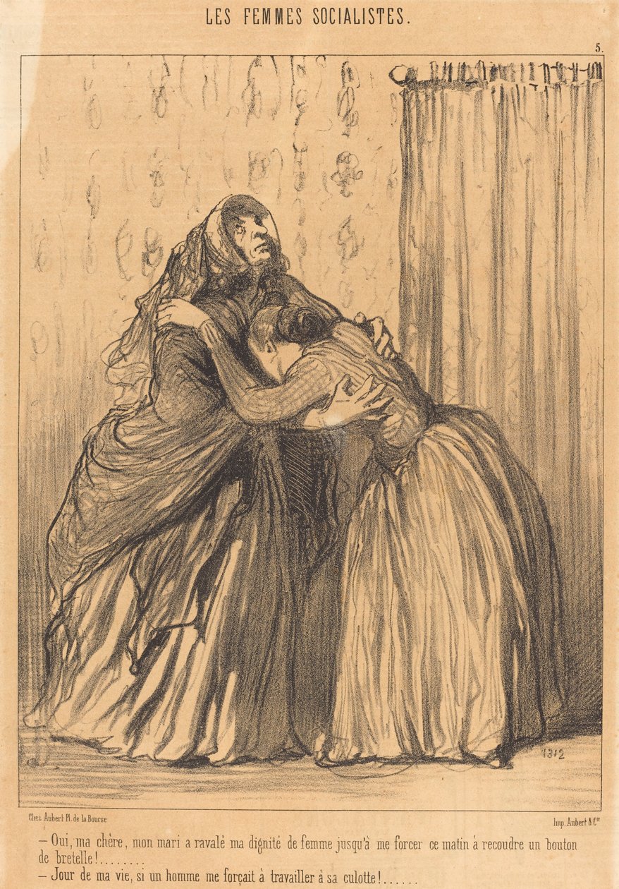 Igen, kedvesem, a férjem lenyelte a méltóságomat... alkotó: Honoré Daumier