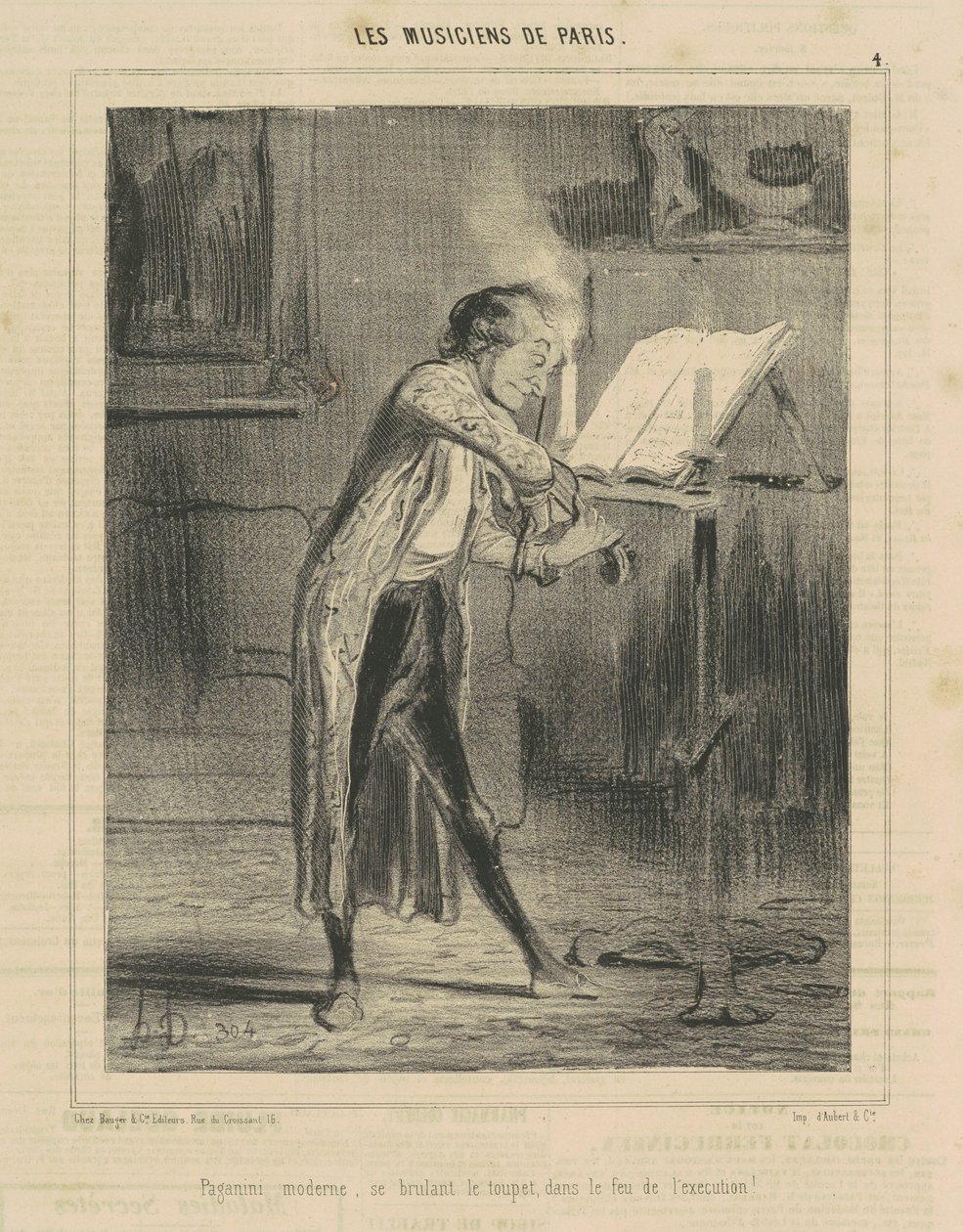 Paganini Moderne... alkotó: Honoré Daumier