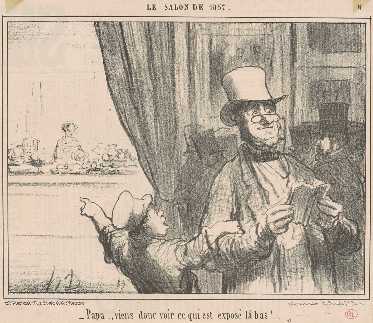 Apa... szóval gyere és nézd meg, mi van... alkotó: Honoré Daumier