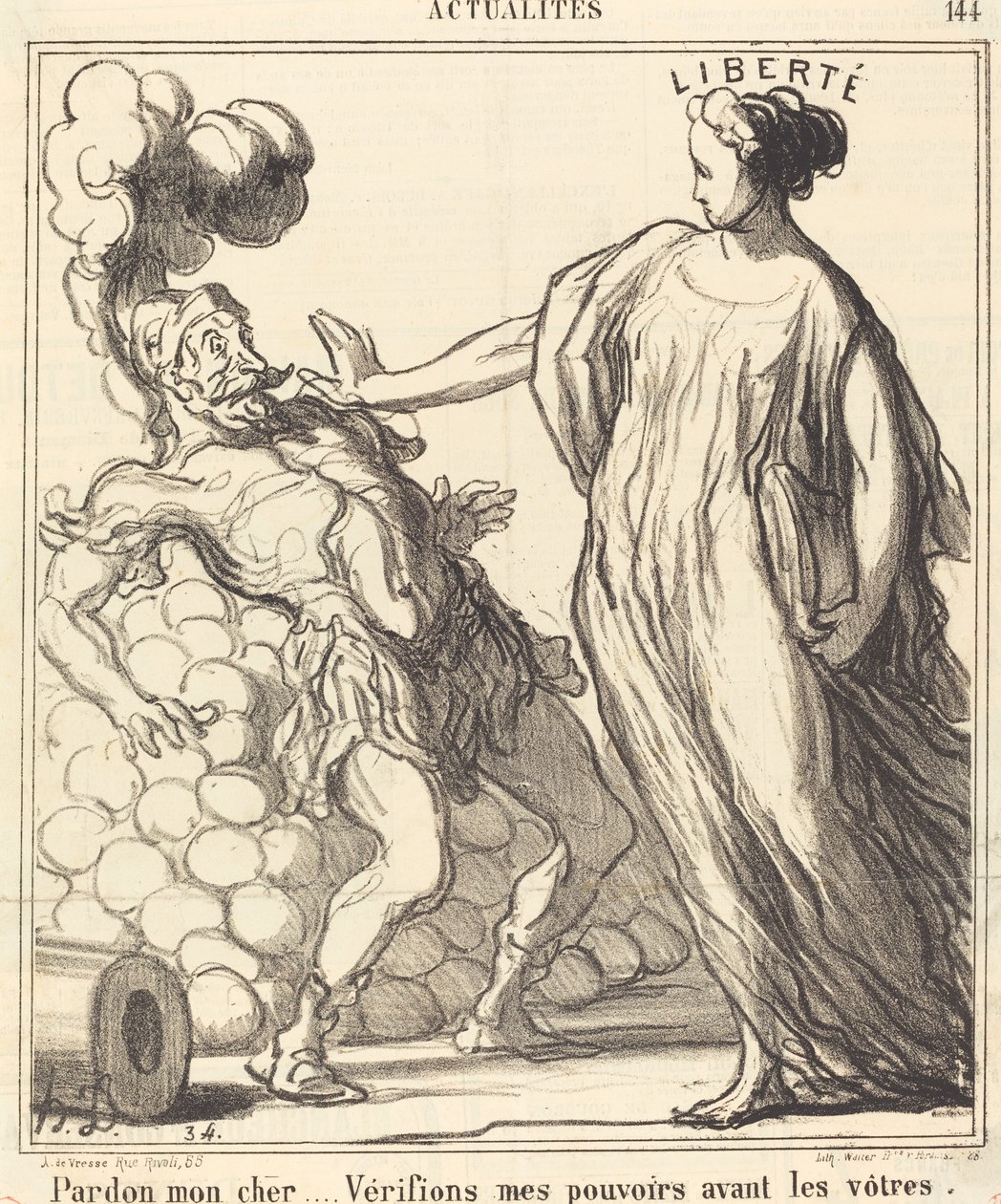Sajnálom kedvesem... alkotó: Honoré Daumier