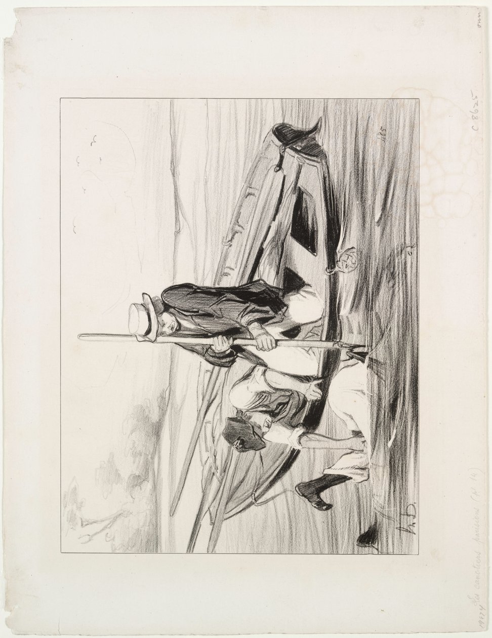 Párizsi hajósok, 14. tábla: Ember a fedélzeten alkotó: Honoré Daumier