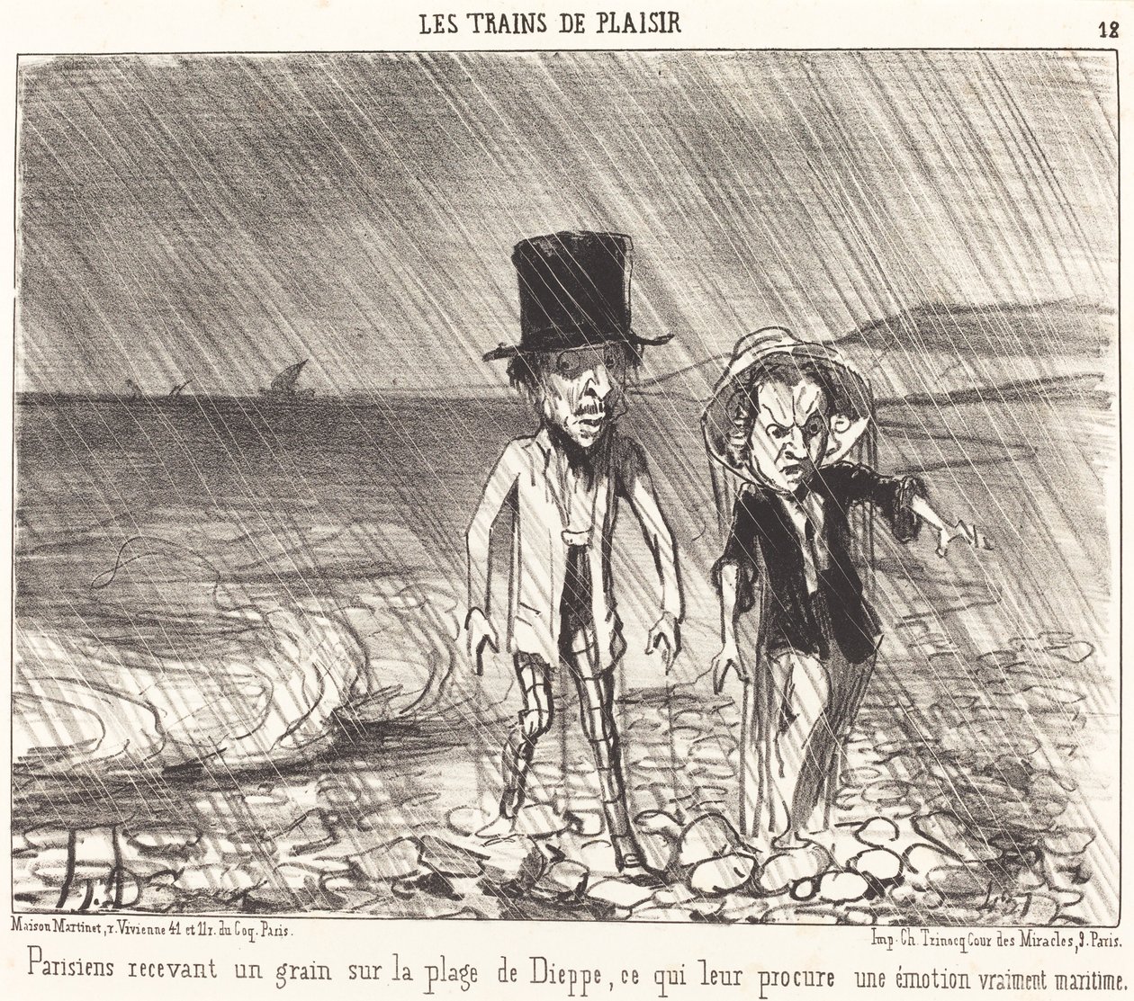 Gabonát kapó párizsiak... alkotó: Honoré Daumier