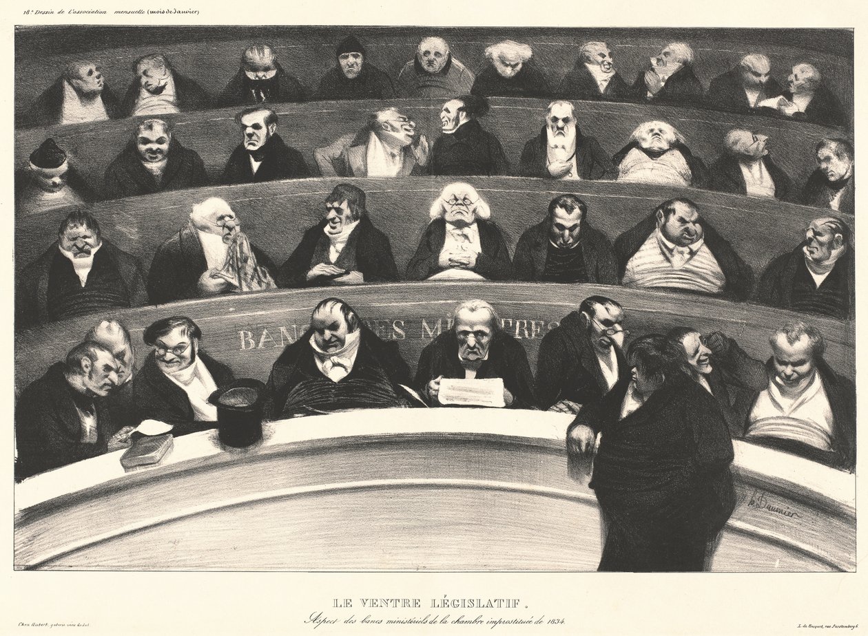 Parlamentsbäuche alkotó: Honoré Daumier