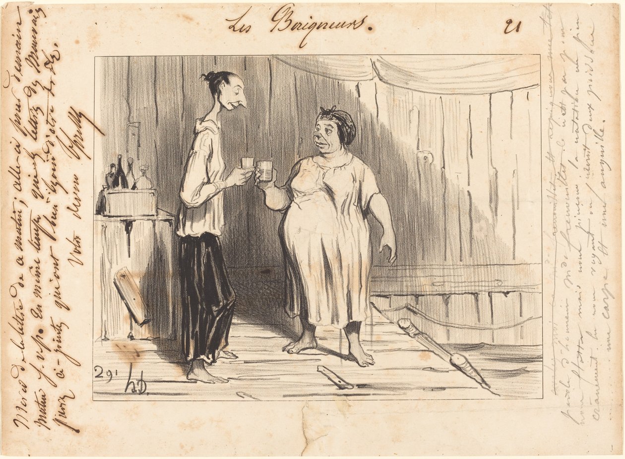 Becsület szó, Frenouillet asszony... alkotó: Honoré Daumier