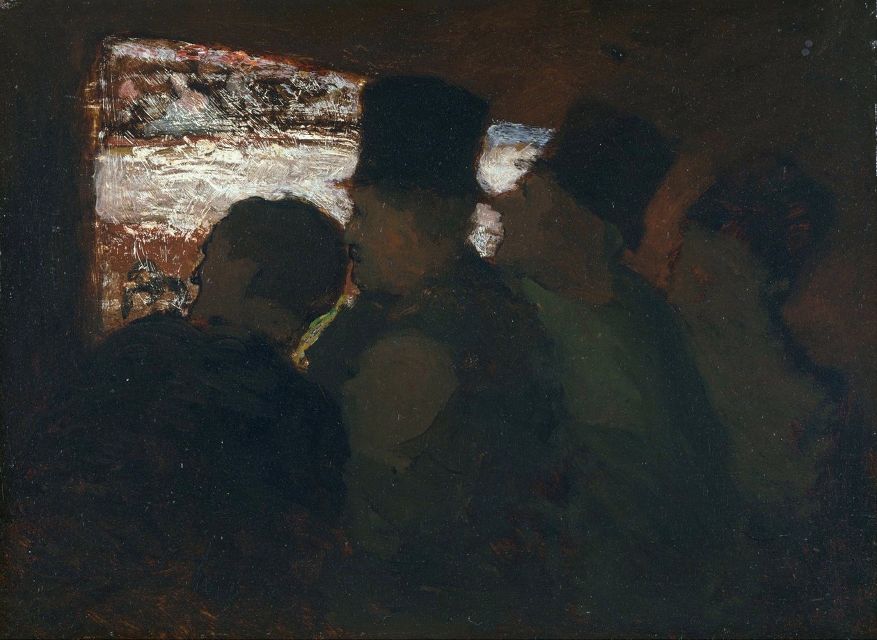 ""Parterre"" Közönség a színházban Honore Daumier festménye (1808-1879) 1858 National Museum of Western Art, Tokió Japán alkotó: Honoré Daumier