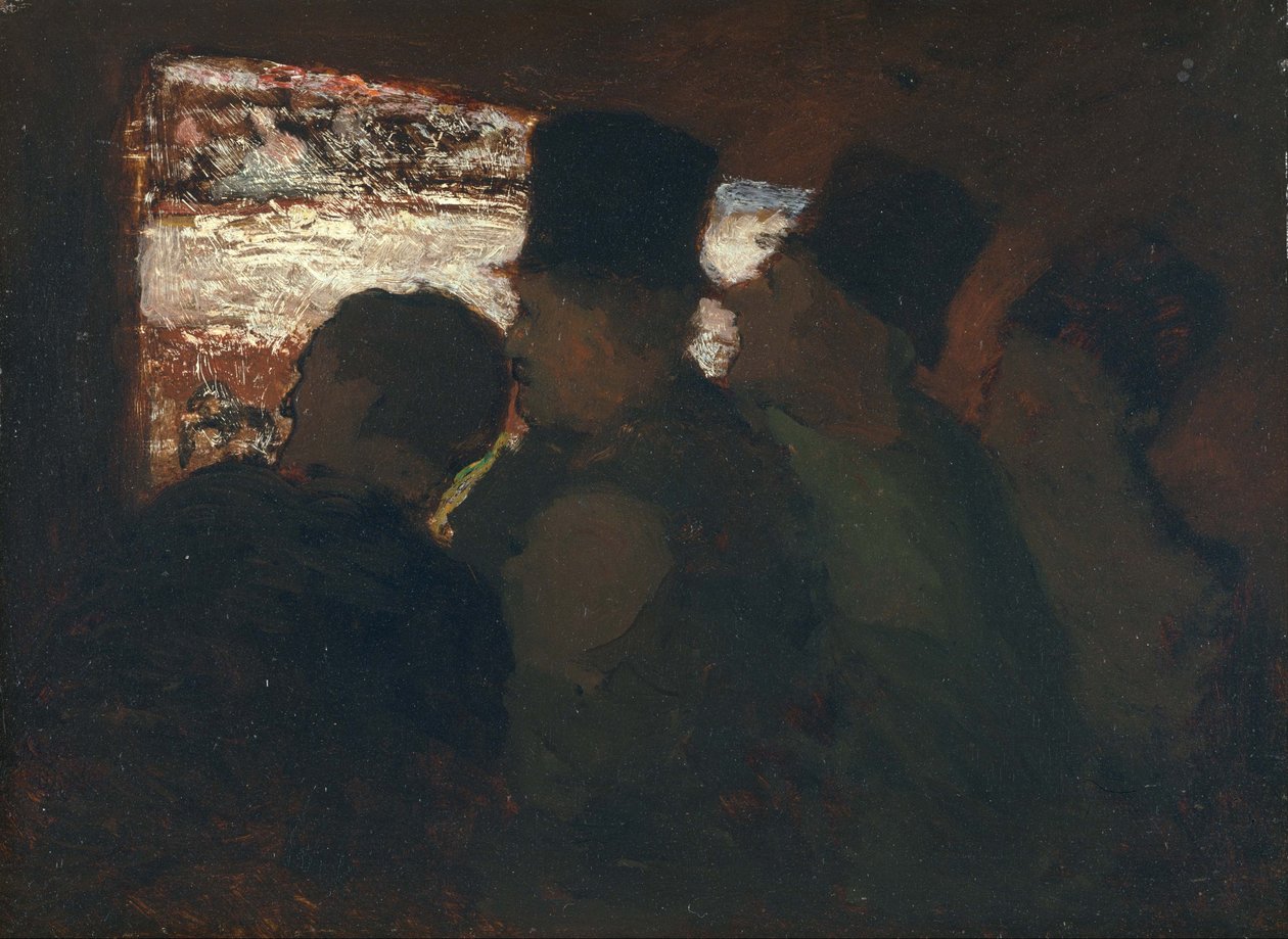 Parterre Színház közönsége, c. 1858 alkotó: Honoré Daumier