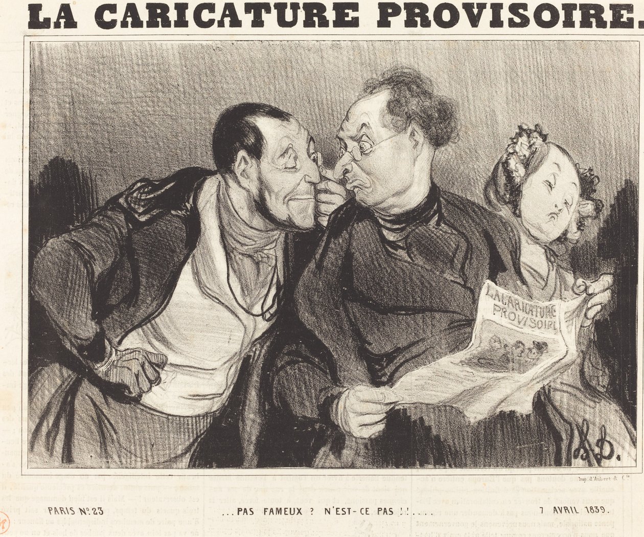 Nem híres? Nem!!... alkotó: Honoré Daumier