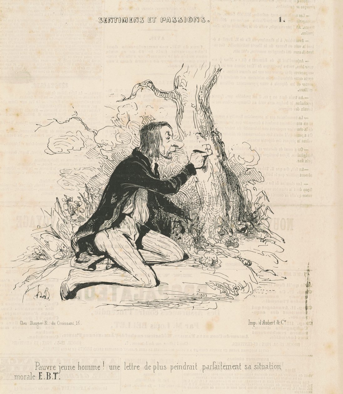 Szegény fiatalember! alkotó: Honoré Daumier