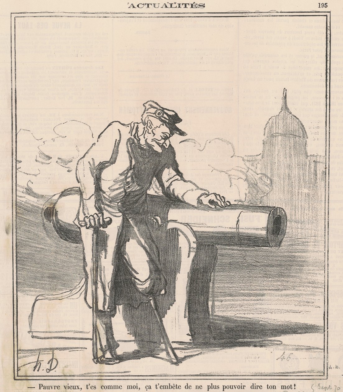 Szegény öreg! Olyan vagy mint én... alkotó: Honoré Daumier