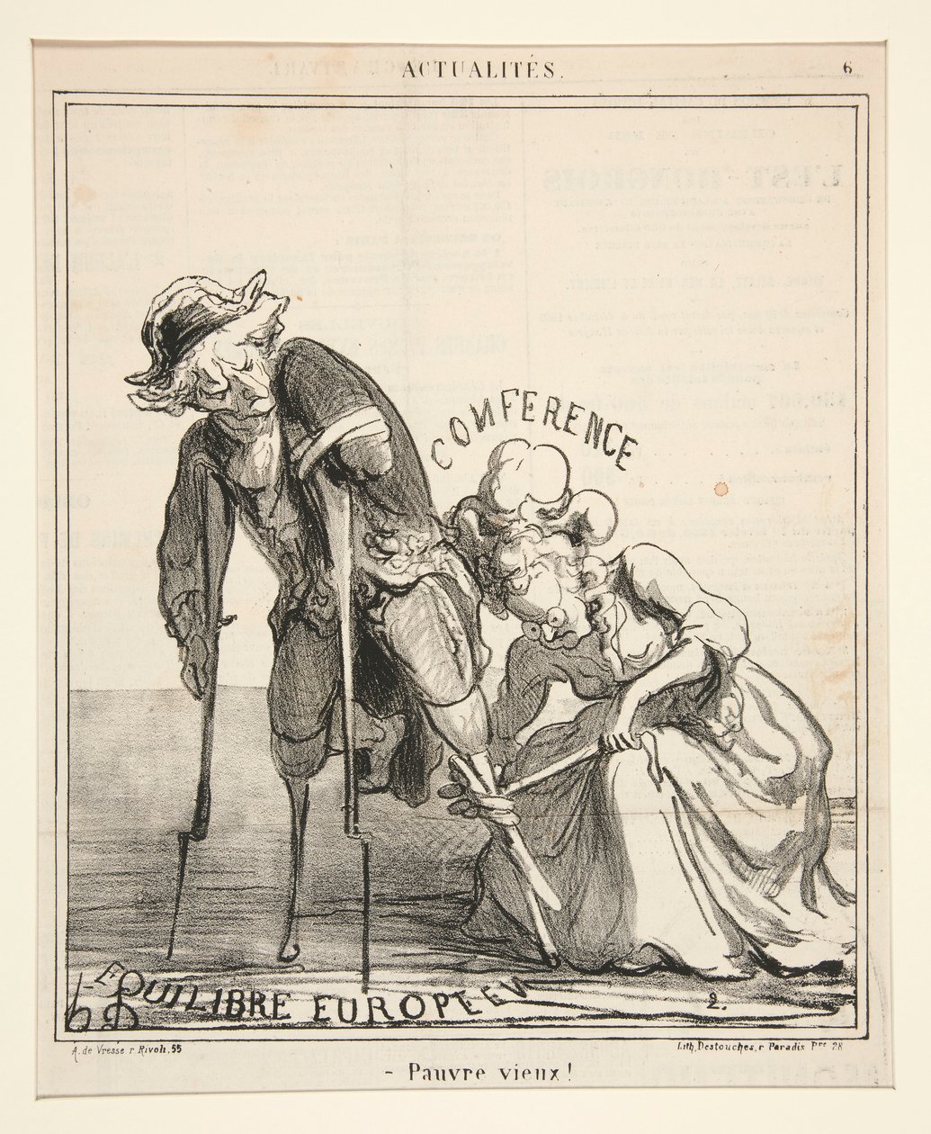 Szegény Öreg!, az Actualites-tól alkotó: Honoré Daumier