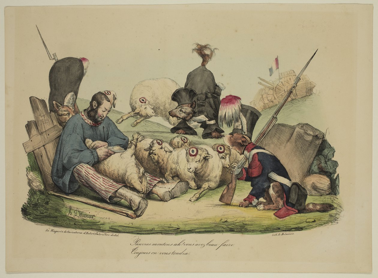 Szegény bárány Ah! Nem számít, mit csinálsz...mi mindig megkaszálunk alkotó: Honoré Daumier