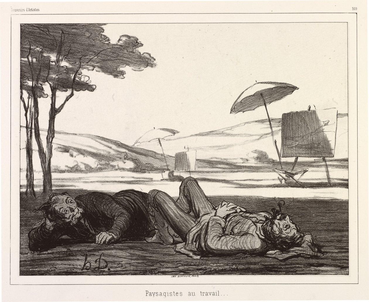 Tájművészek munkában alkotó: Honoré Daumier