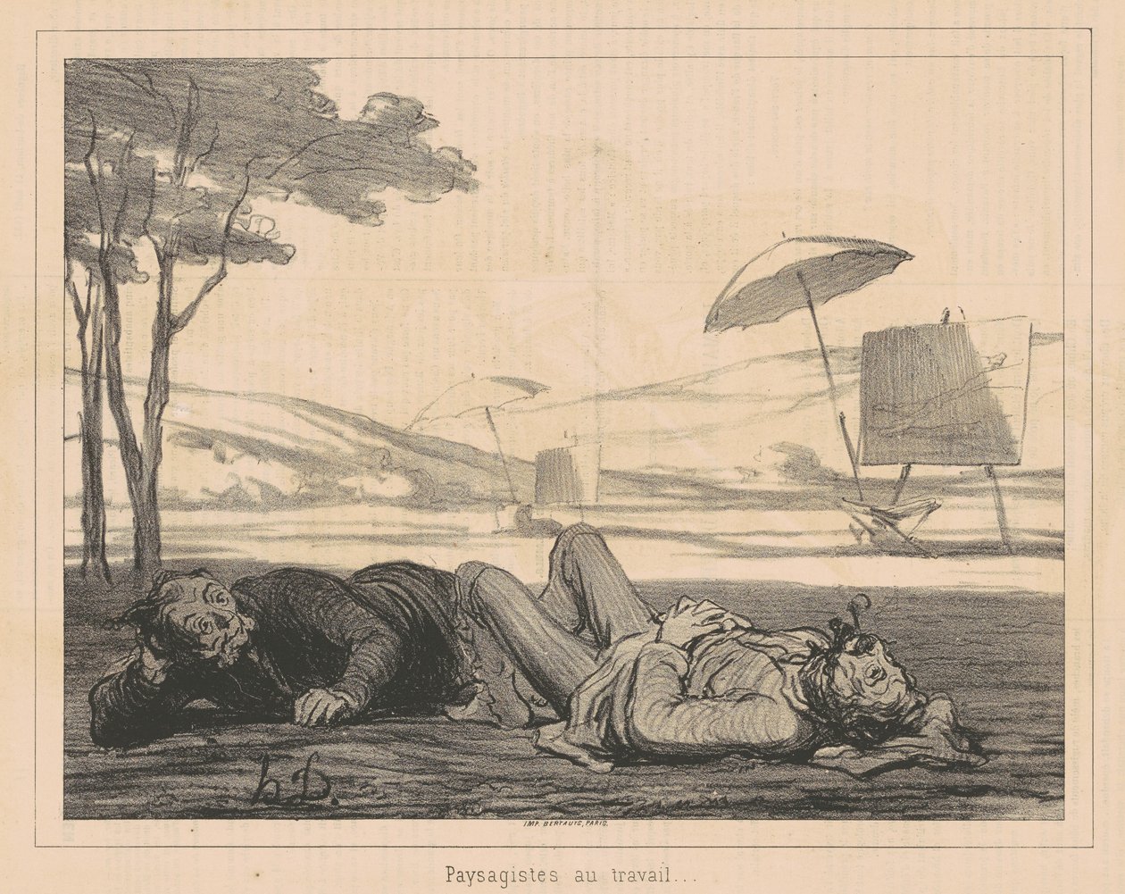 Tájművészek munkában alkotó: Honoré Daumier