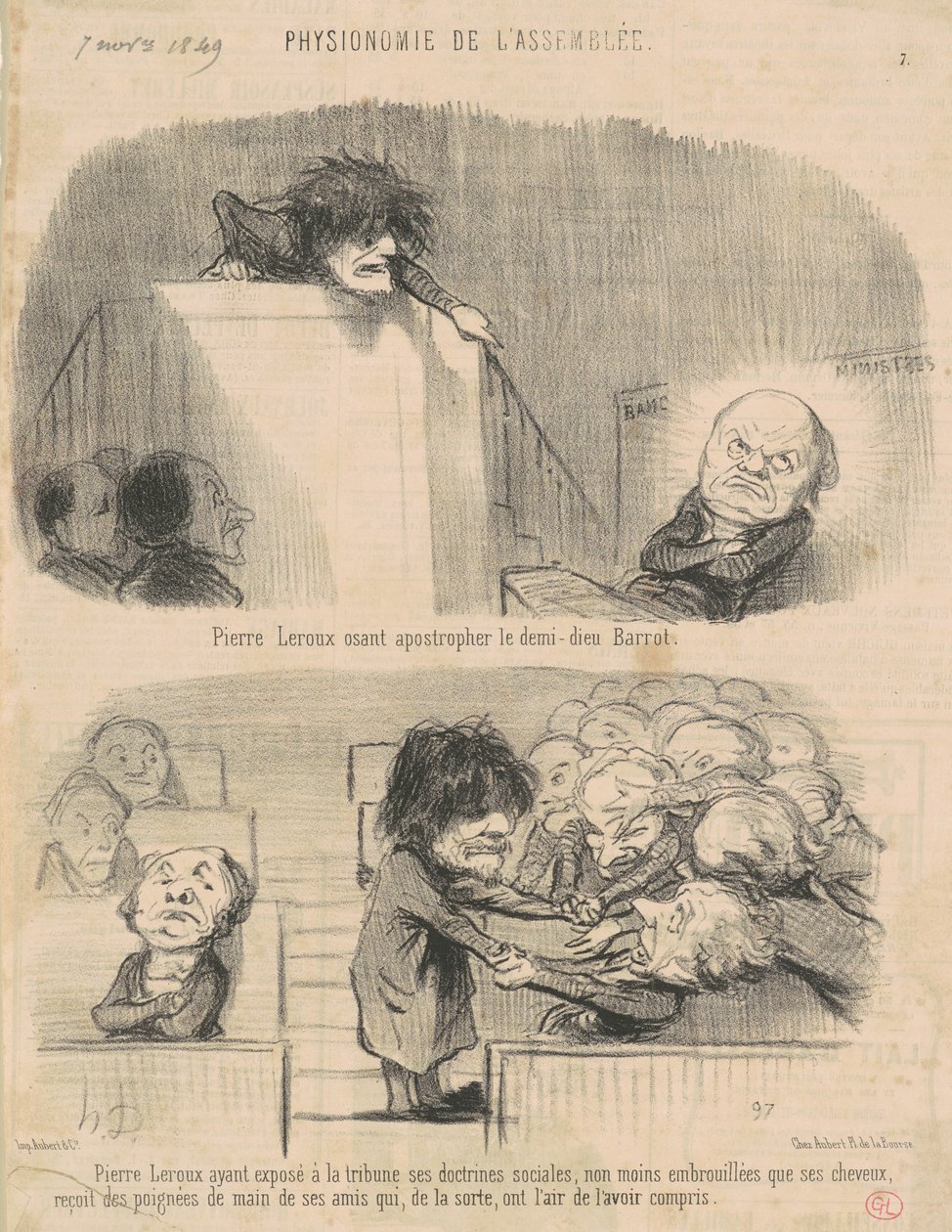 Pierre Leroux Merész aposztróf... alkotó: Honoré Daumier
