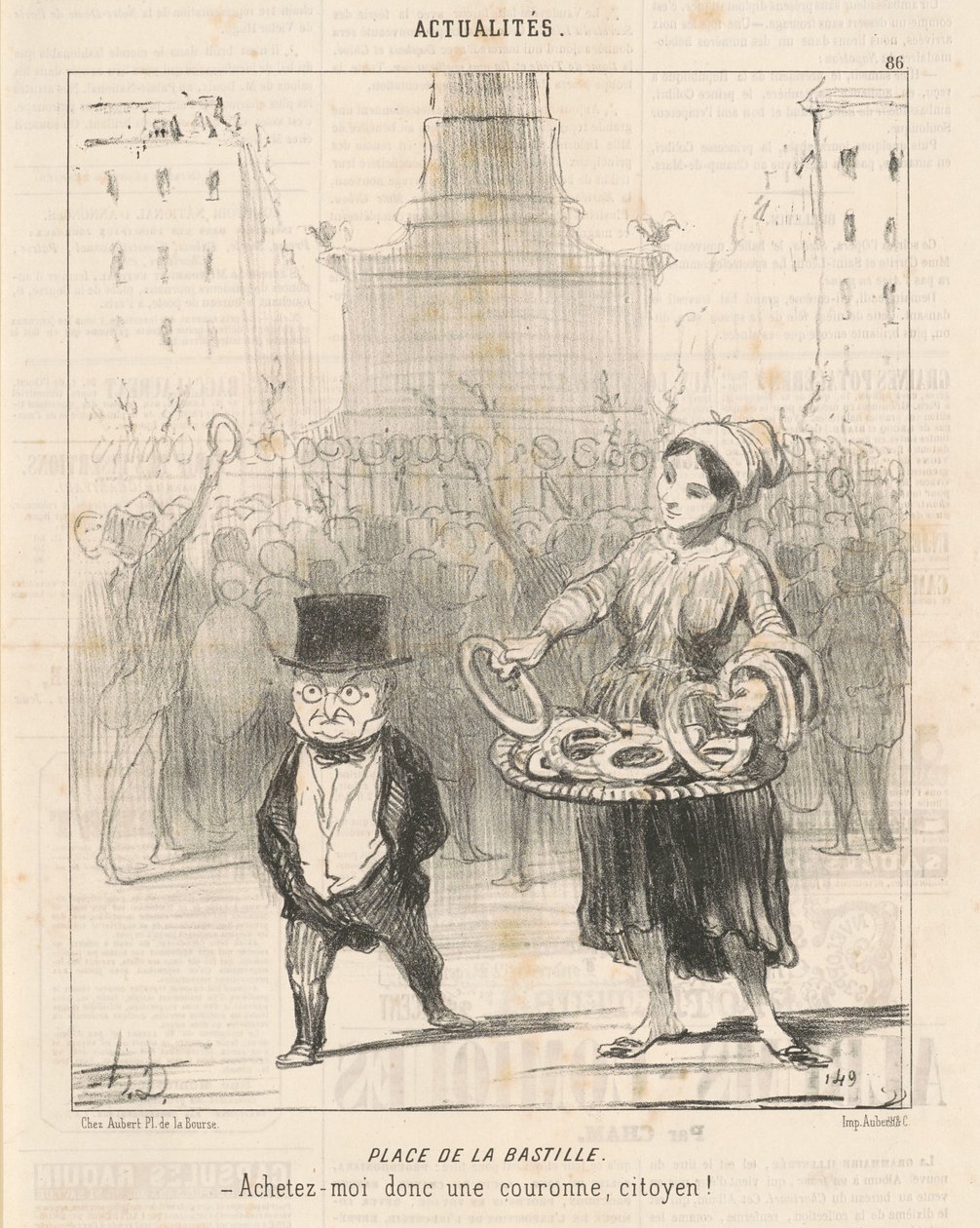 Bastille helye alkotó: Honoré Daumier