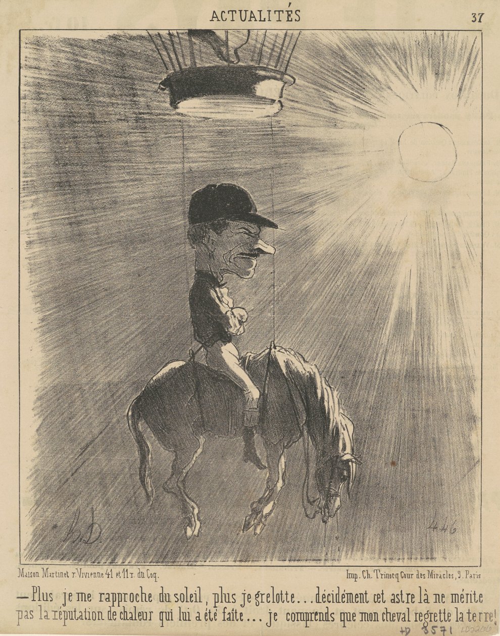 Minél közelebb érek a naphoz... alkotó: Honoré Daumier