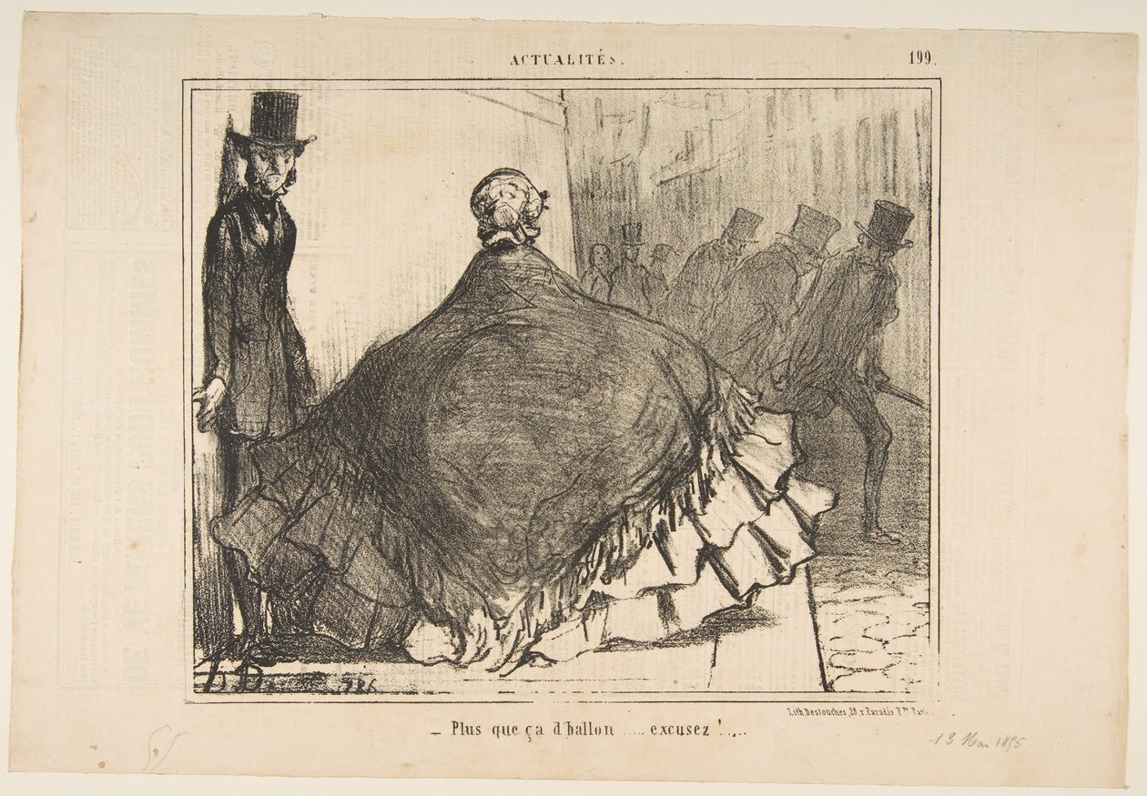 Több, mint ez a dballon...excuses!, az Actualitésből, a Le Charivari-ban, június..., 1855. június 13-án. alkotó: Honoré Daumier