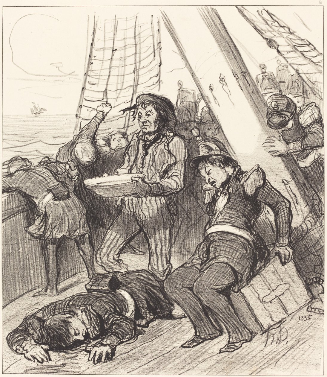 Számos nemzetőr, akik nem gondolták... alkotó: Honoré Daumier