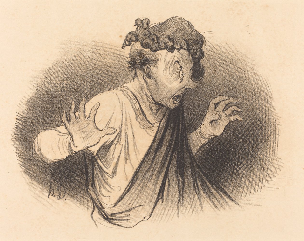 Kinek valók ezek a kígyók... alkotó: Honoré Daumier