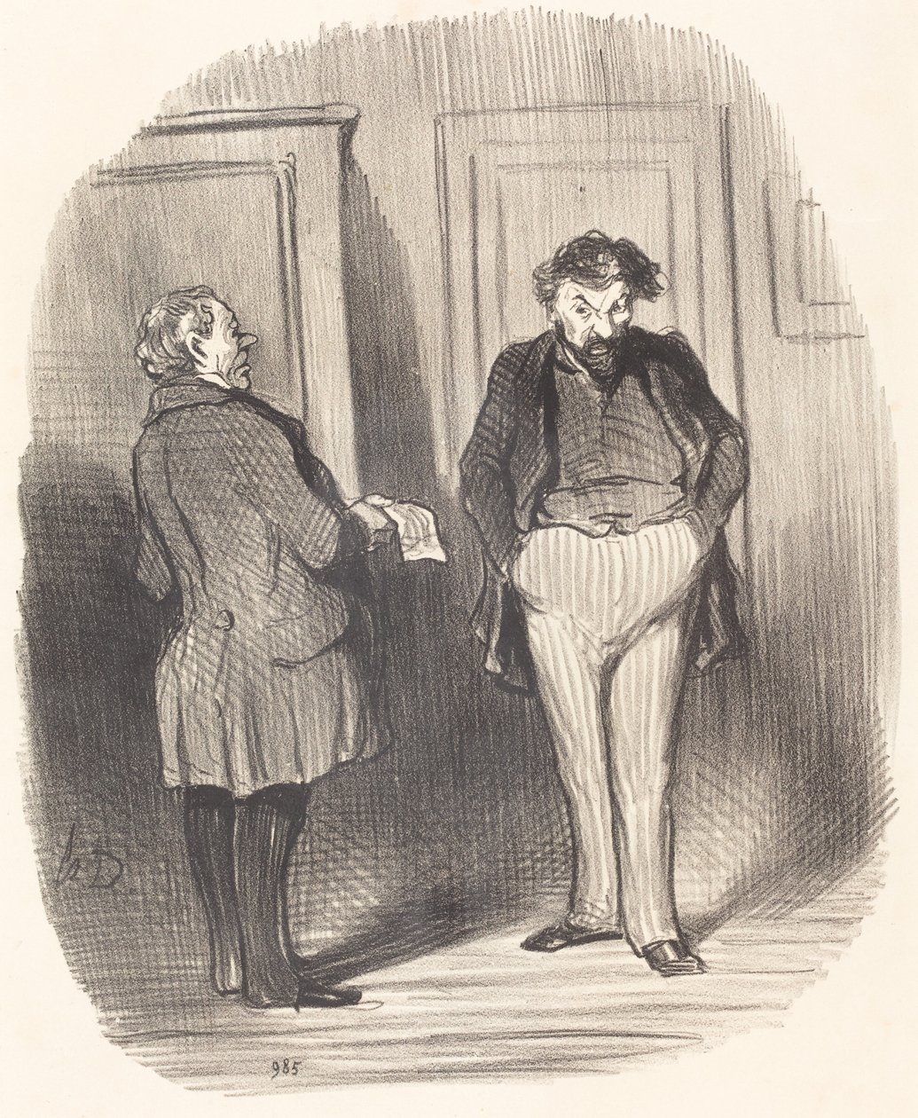 Meg tudnád mondani...? Influenzás vagyok!... alkotó: Honoré Daumier