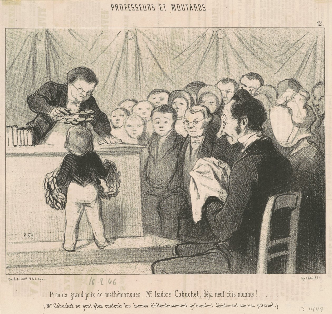 Első matematikai nagydíj, M. Cabuchet alkotó: Honoré Daumier