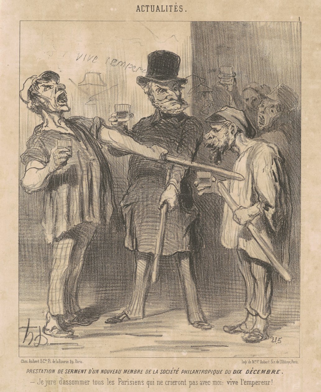 Előny ... egy ... tag ... december tizedikén ... alkotó: Honoré Daumier