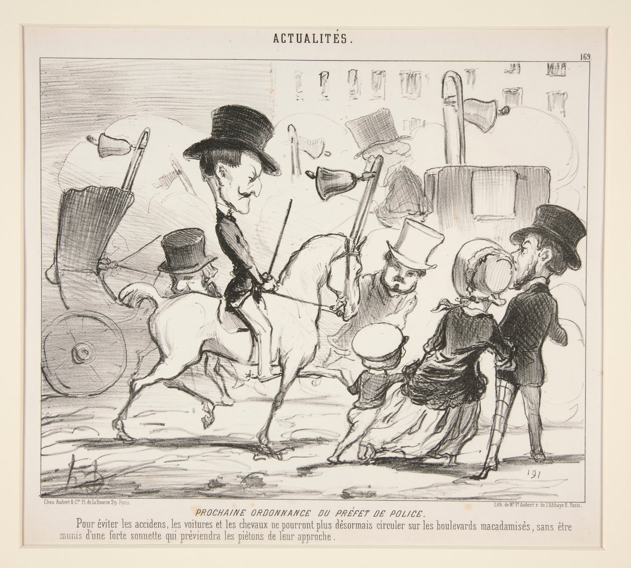 A Rendőrprefektus következő parancsa. (A balesetek elkerülése érdekében alkotó: Honoré Daumier