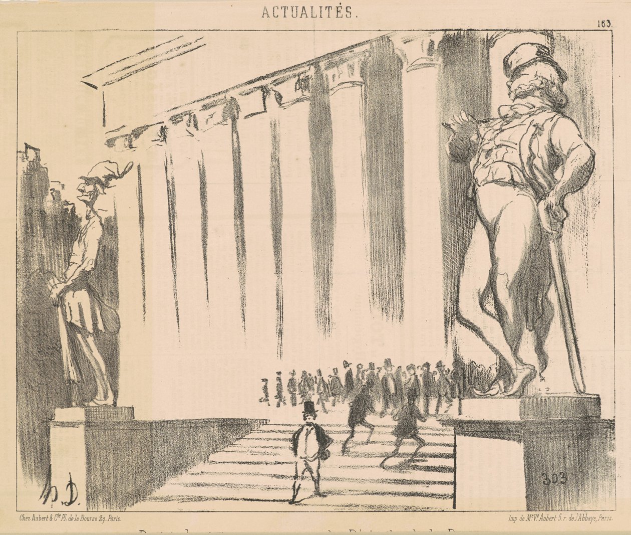 A tőzsdét díszítő alapszabályok projektje alkotó: Honoré Daumier