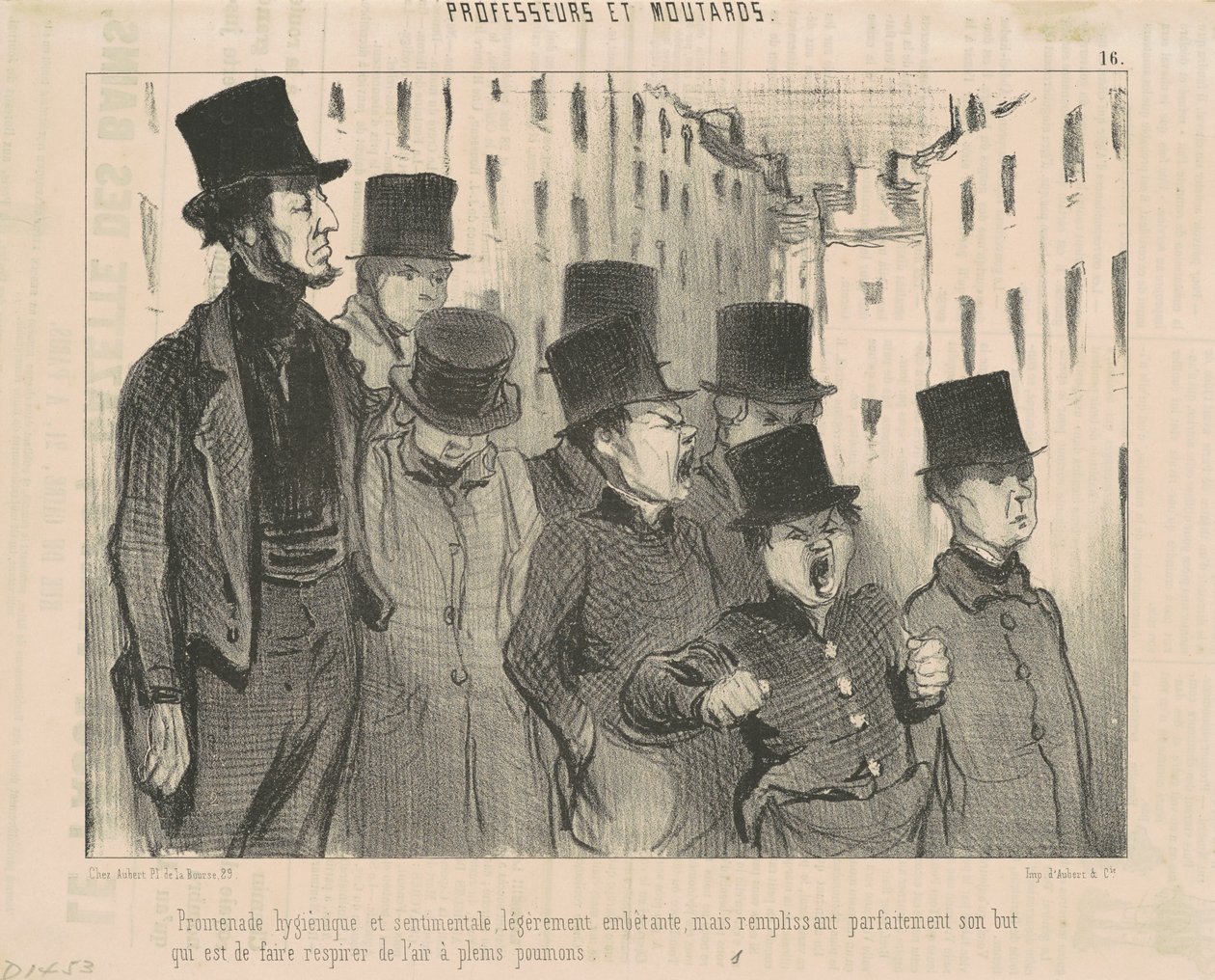 Higiénikus és szentimentális séta... alkotó: Honoré Daumier