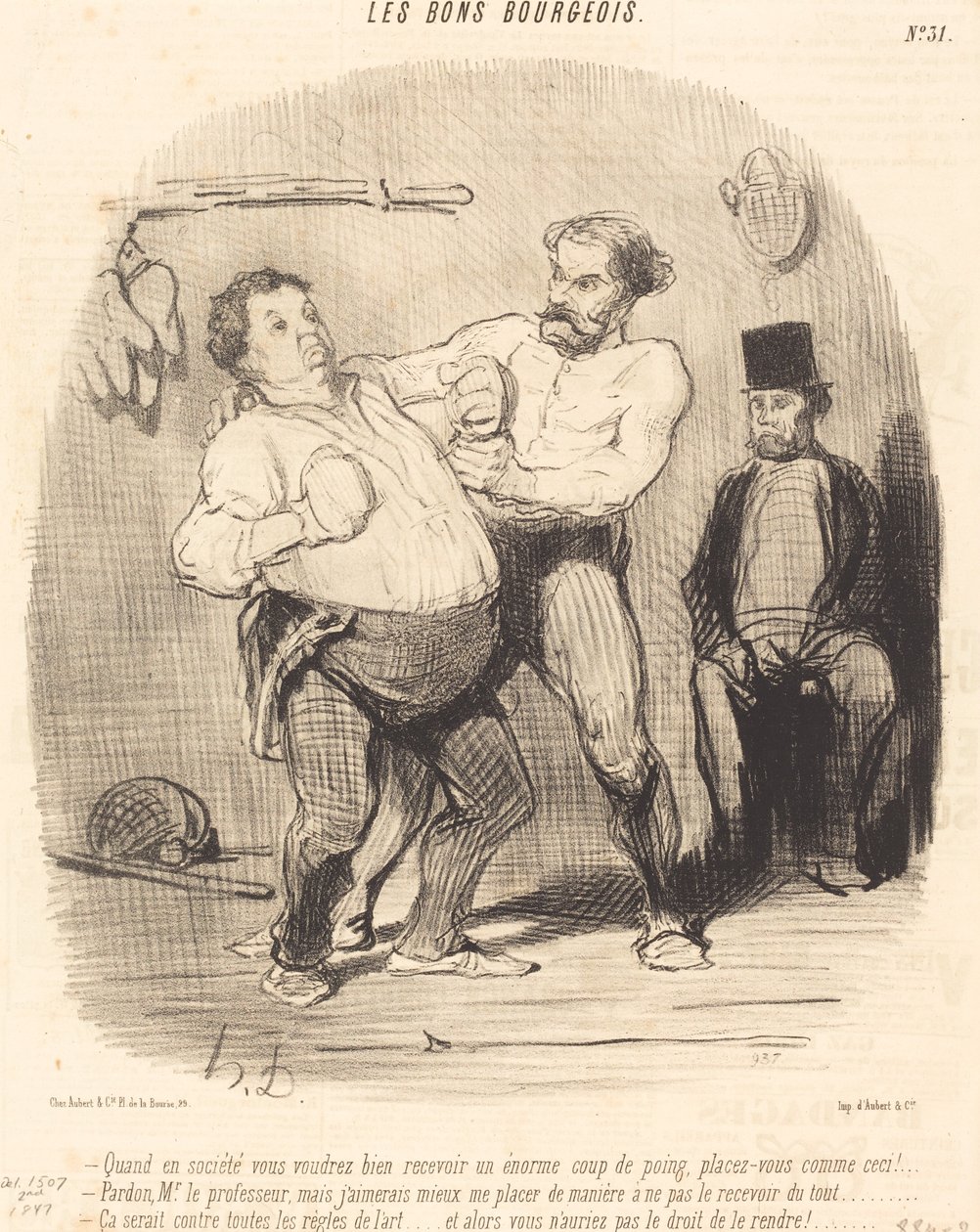 Amikor a társadalomban szeretne kapni egy... lövést... alkotó: Honoré Daumier