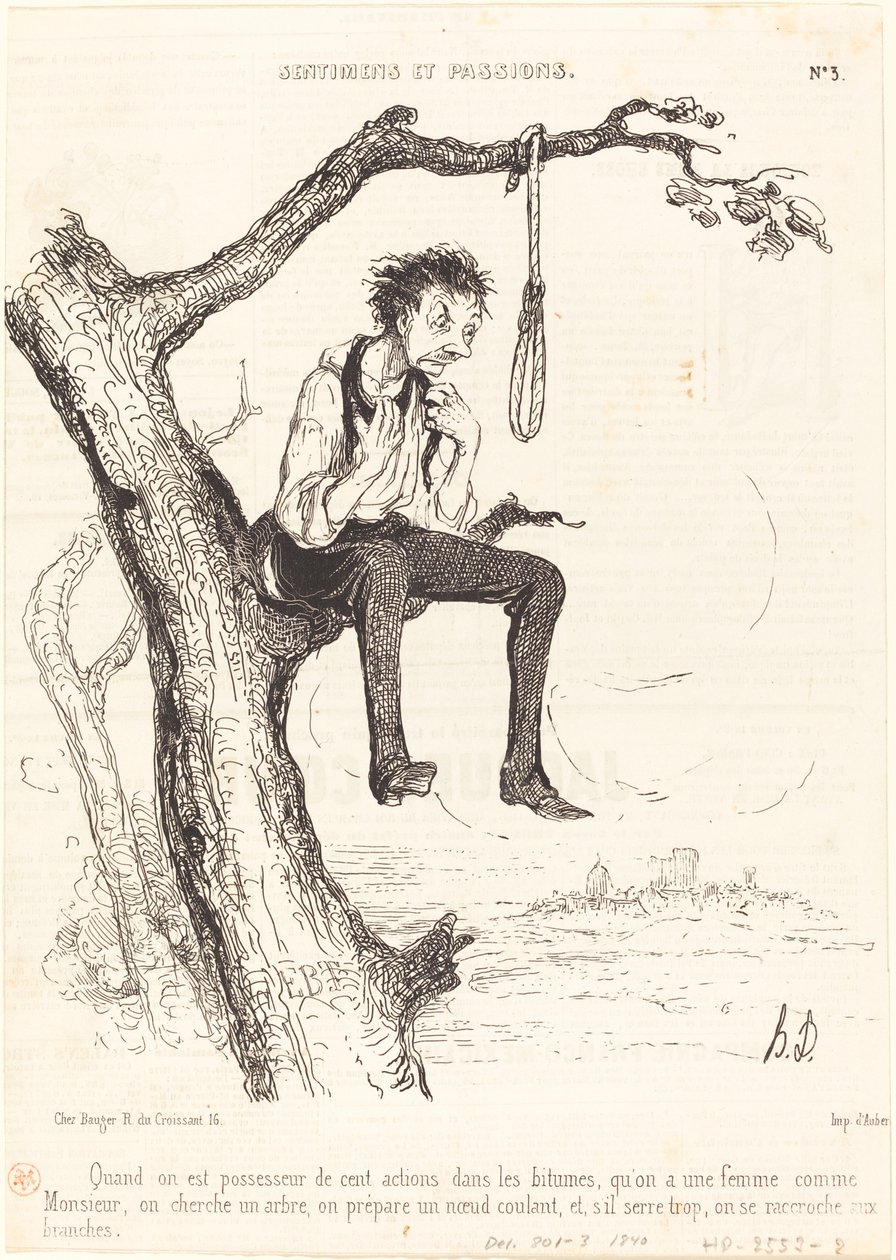 Amikor száz részvényed van... alkotó: Honoré Daumier