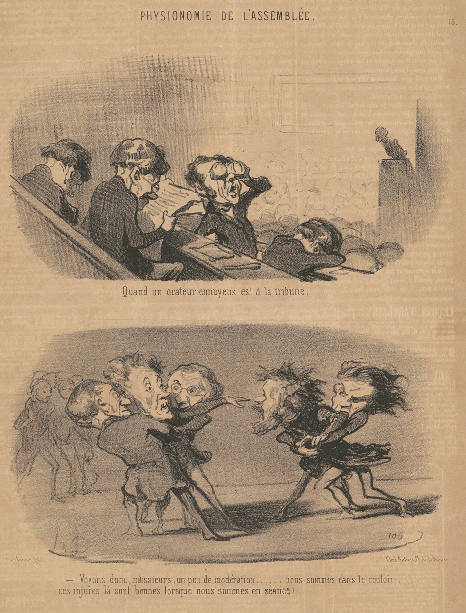 Amikor egy unalmas hangszóró áll a pódiumon alkotó: Honoré Daumier