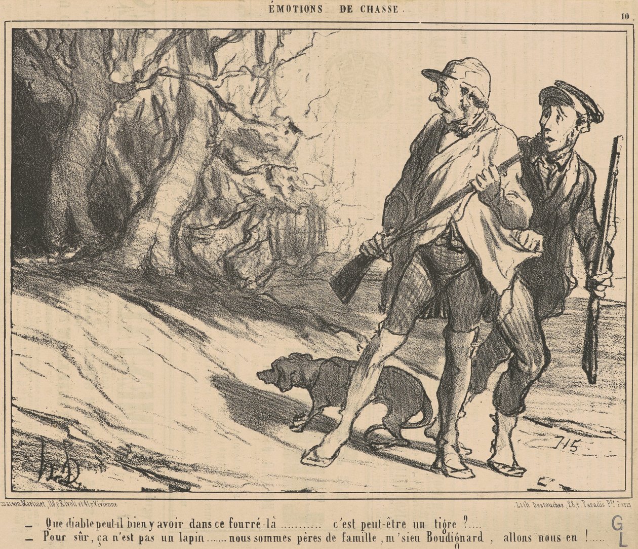 Mi a fene lehet abban a sűrűben? ... alkotó: Honoré Daumier