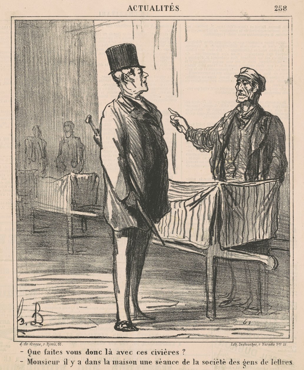 Mit keresel ott azokkal a hordágyakkal alkotó: Honoré Daumier