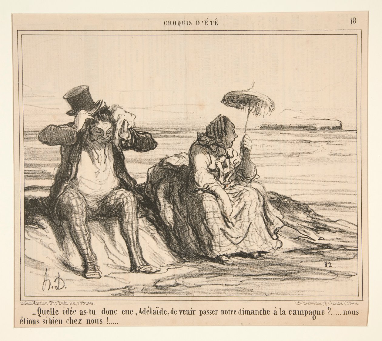 Milyen ötleted volt, Adelaide, hogy eljössz és teljesítsd? alkotó: Honoré Daumier