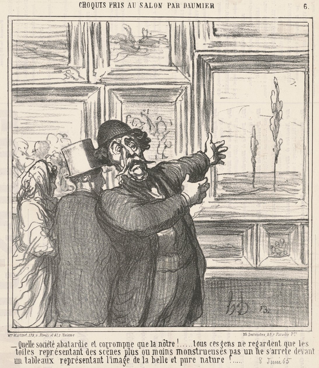 Micsoda barom és korrupt társadalom... alkotó: Honoré Daumier