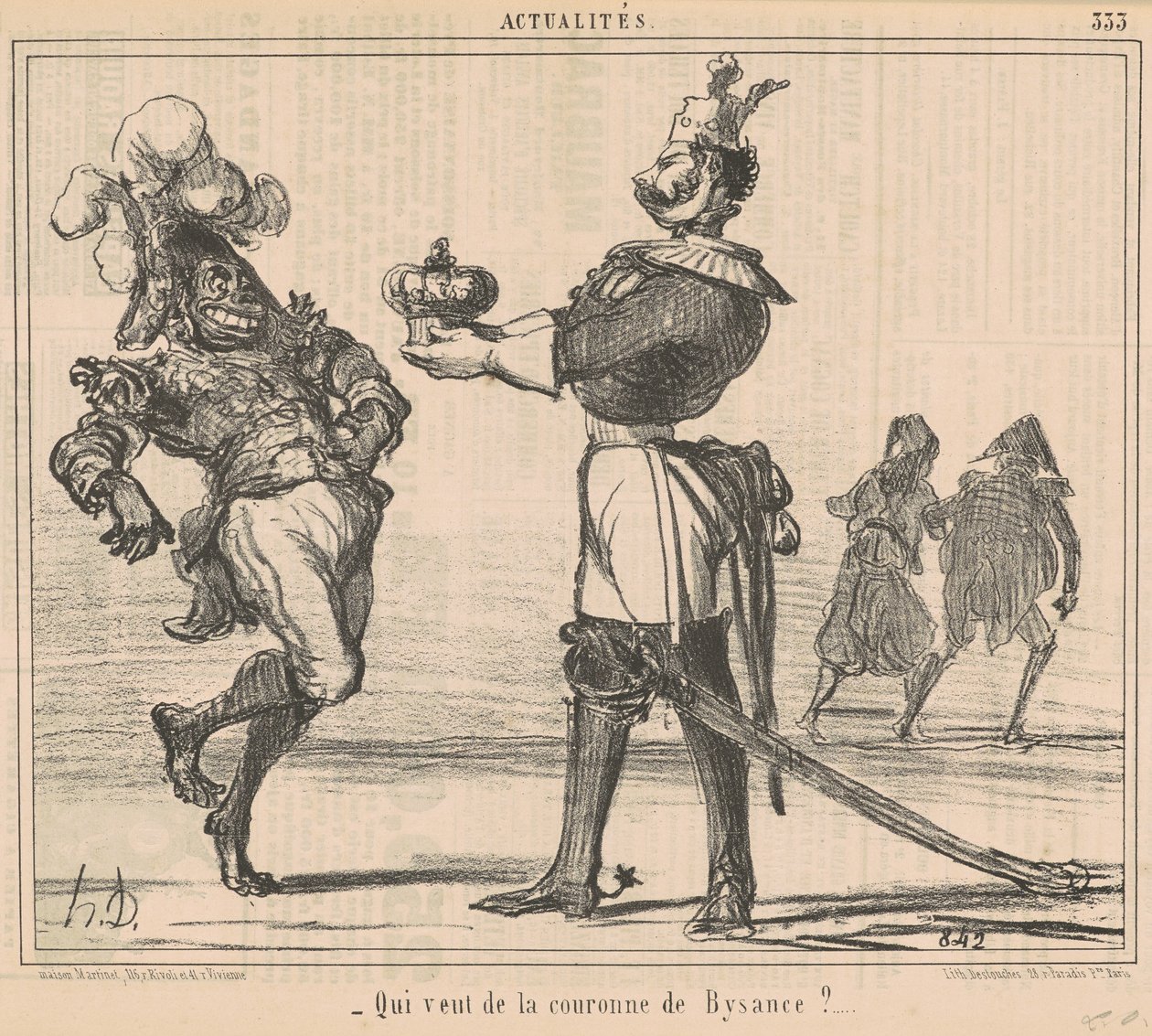 Ki akarja Bysantium koronáját? alkotó: Honoré Daumier