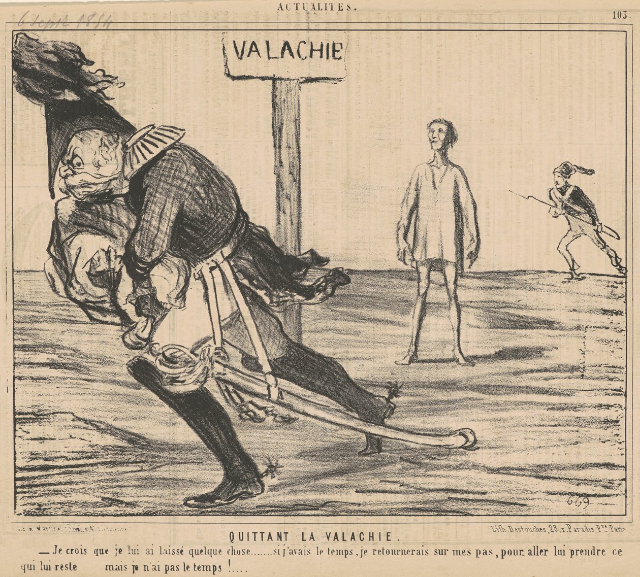 Elhagyja Wallachiát alkotó: Honoré Daumier
