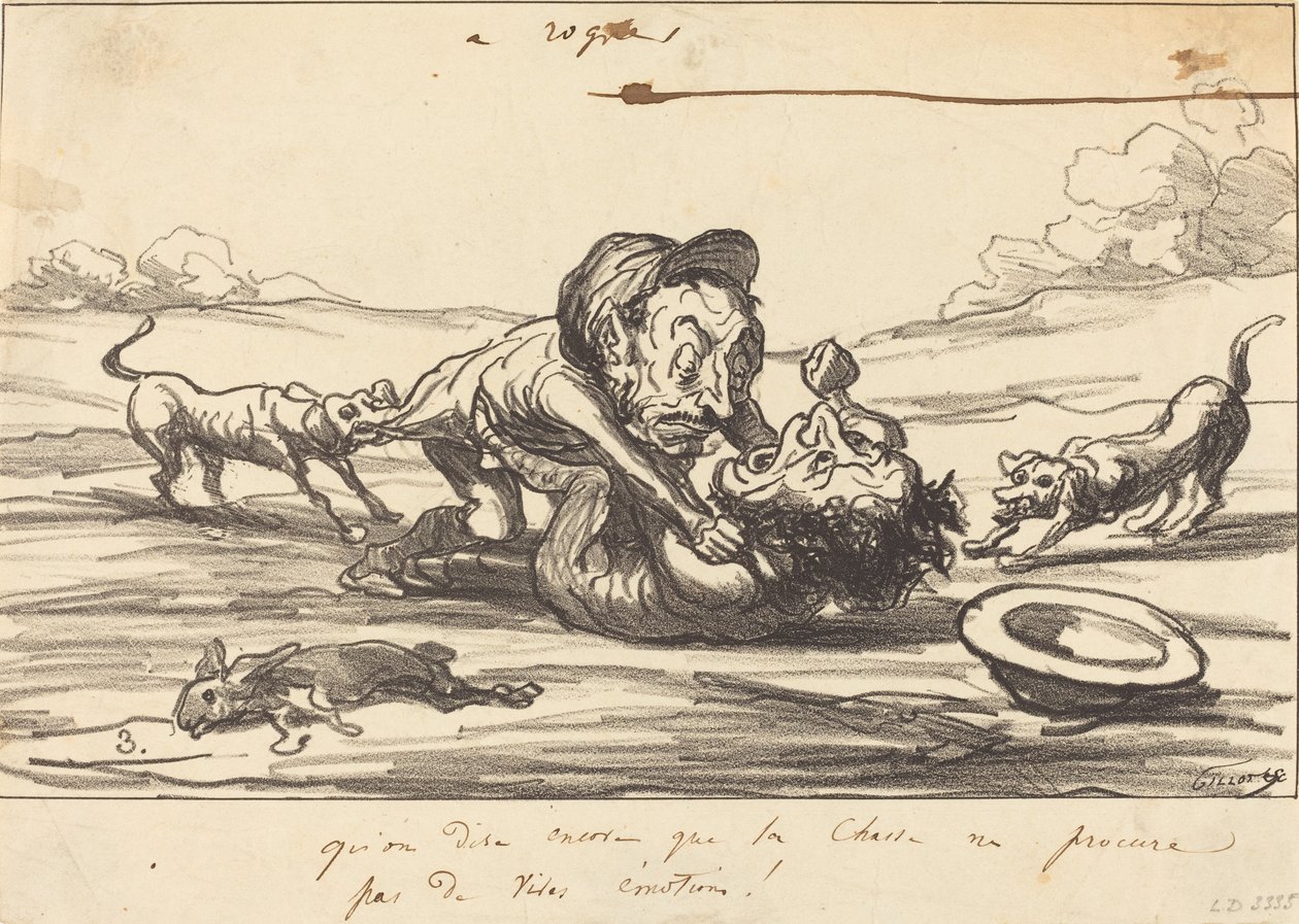 Mondjuk a vadászat... alkotó: Honoré Daumier