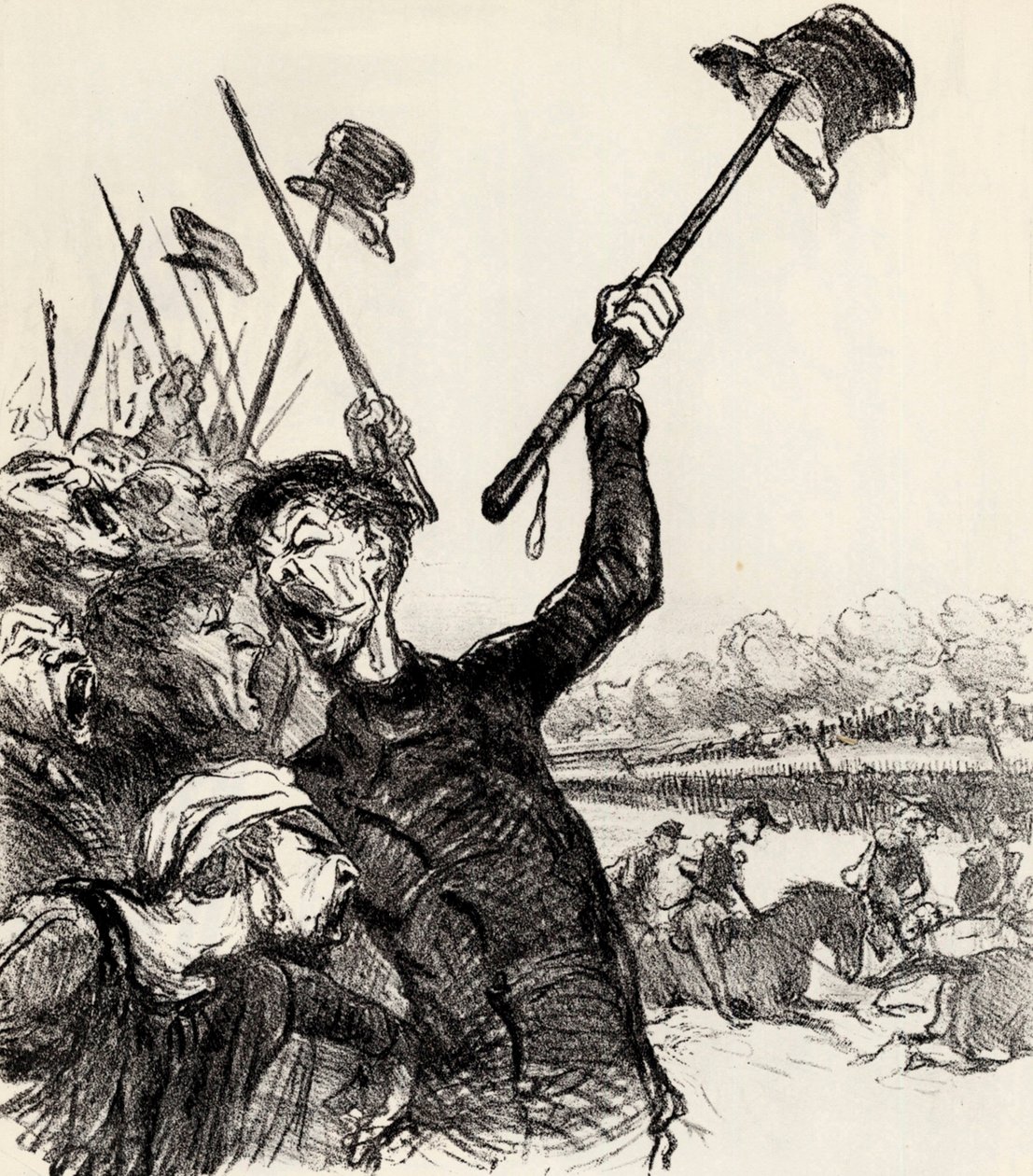 Ratapoil és munkatársai: Éljen a császár!, 1851. alkotó: Honoré Daumier