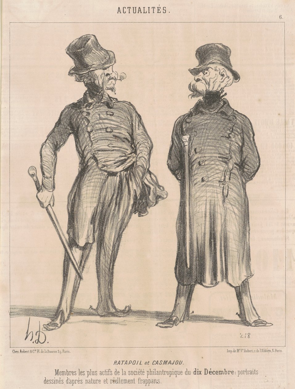 Ratapoil és Casmajou alkotó: Honoré Daumier