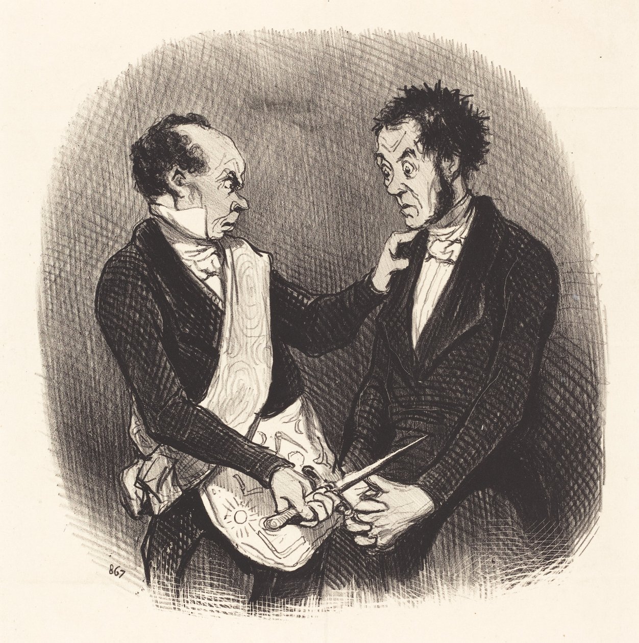 Egy szabadkőműves fogadása alkotó: Honoré Daumier