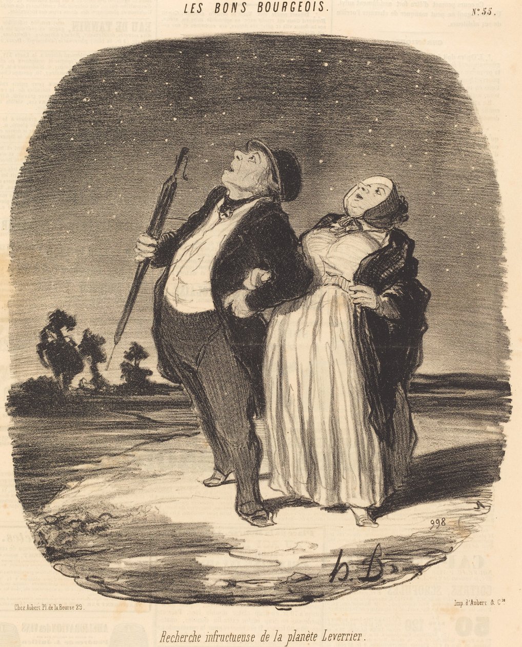 Sikertelen keresés a Leverrier bolygó után alkotó: Honoré Daumier