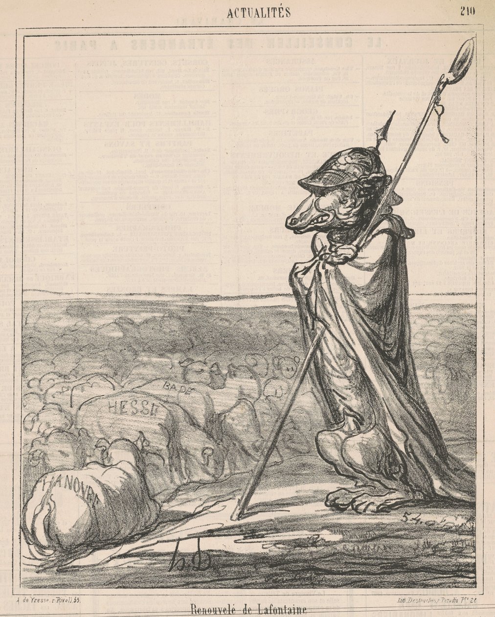 Felújított szökőkút alkotó: Honoré Daumier